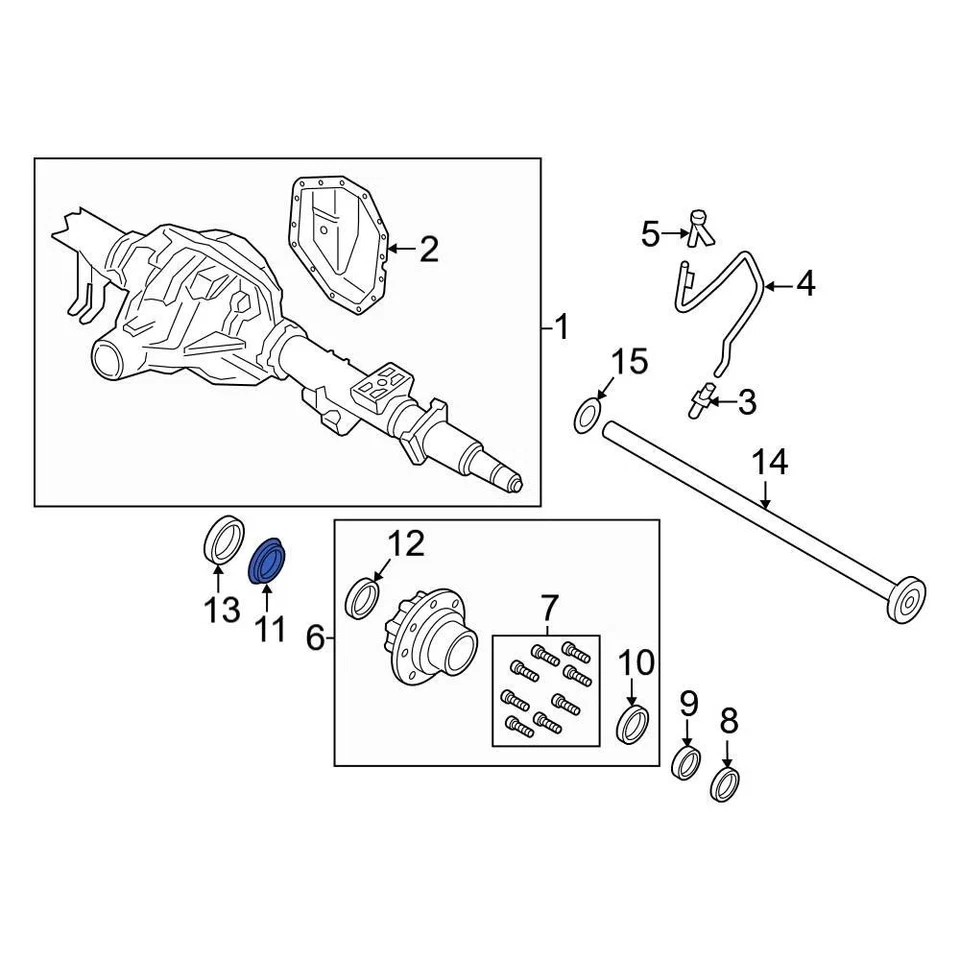 For Ford F-450 Super Duty 1999-2022 Ford F81Z1244AA Rear Inner Wheel Bearing - Изображение 3 из 4