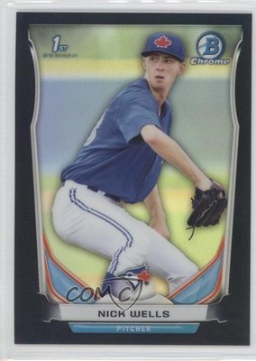 2014 Bowman Draft Chrome Black Refractor 26/75 Nick Wells #CDP89 2b3