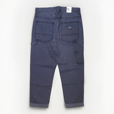 LEE 70S RELAXED CARPENTER PANT DUTY DUCK CANVAS Navy Stonewashed W32 L32