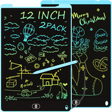 2 Pack 12 Inch LCD Writing Tablet for Kids, Colorful Doodle Board, Eye Protecti