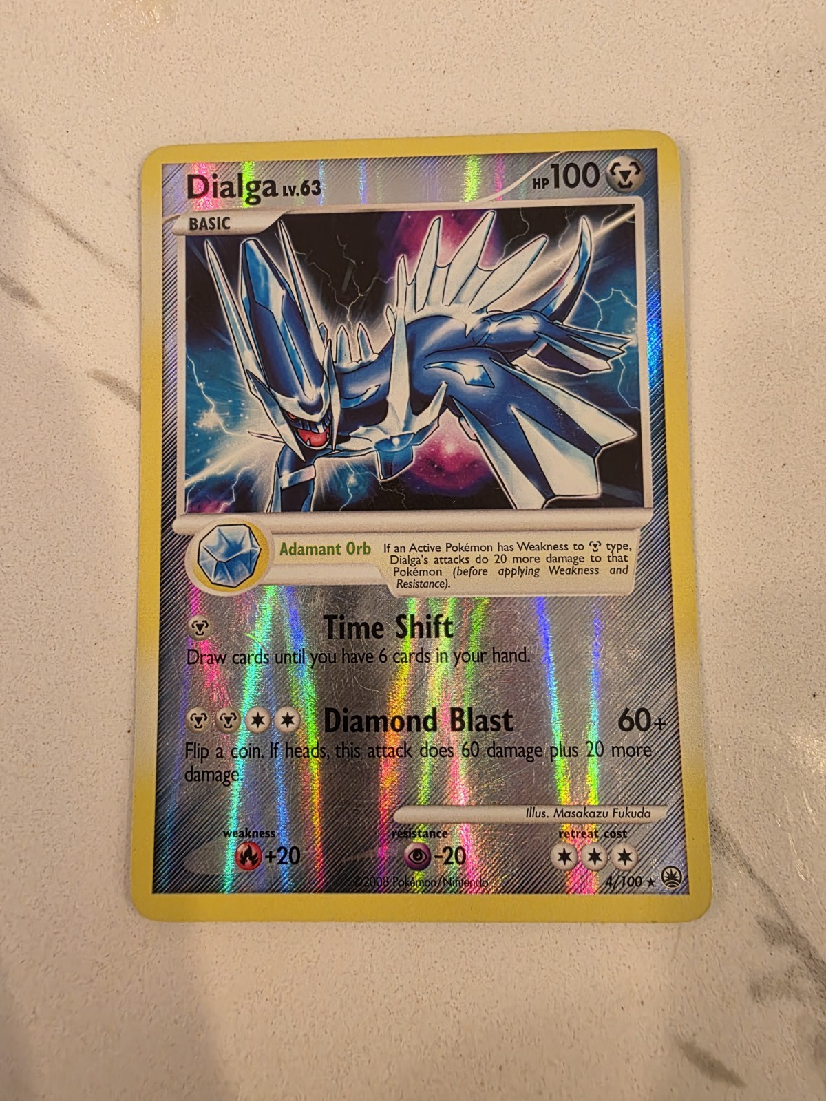 Pokemon Cards: Majestic Dawn Reverse Holo: Dialga 4/100 - LP/NM