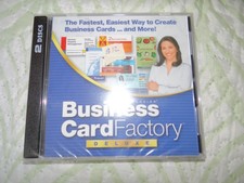 New BUSINESS CARD FACTORY DELUXE VERSION 3.0 WINDOWS - 2CDs