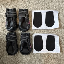 Waterproof Dog Shoes for S/M Dog Boots Paw Protectors Size 4, 10-25lb Black