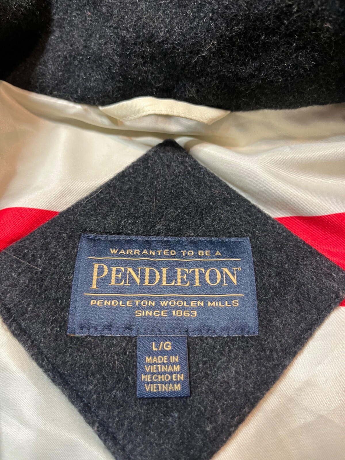 Pendleton Jacket Womens Large Grey Wool Over Coat - image 5