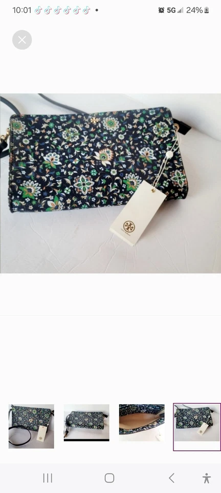 Кожаная сумка через плечо Tory Burch Soleil KERRINGTON НОВАЯ С БИРКОЙ - Изображение 4 из 4