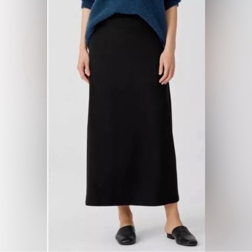 J. Jill Wearever Smooth Fit Midi Skirt Black Size Missy Large Stretch