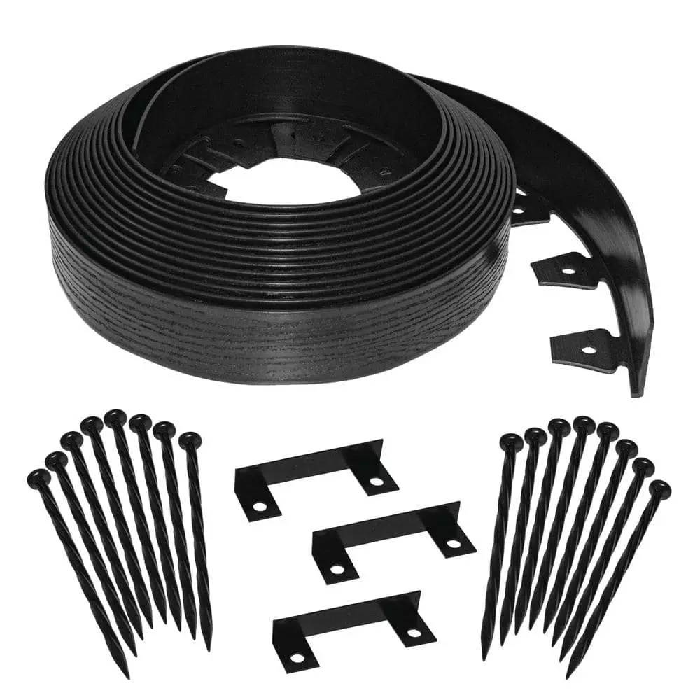 60 ft. No-Dig Plastic Landscape Edging Kit