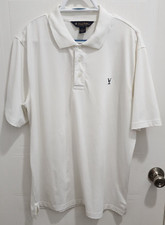 Brooks Brothers White Short Sleeve Stretch Polo Shirt Size Large Polyester Blend