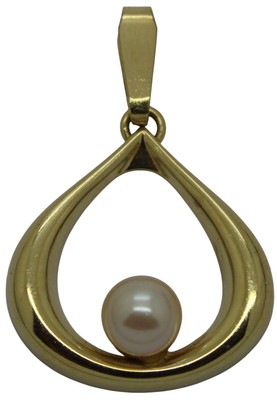   AM Double Anhänger Perle Friedrich Speidel Pforzheim Schmuck - 3,65cm / 2,25g