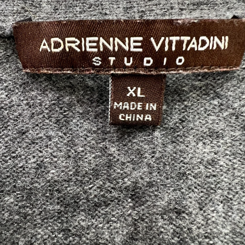 Adrienne Vittadini Studio Women's Wool & Cashmere Vest Button Up Pockets Gray XL - Image 3 of 4
