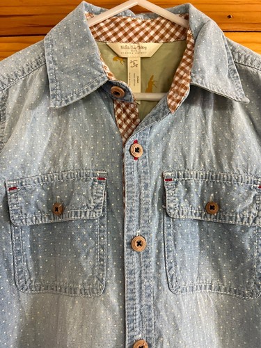 Matilda Jane Home for Dinner Shirt EUC Boys Joanna Gaines Camp MJC Size 8 - Picture 2 of 3