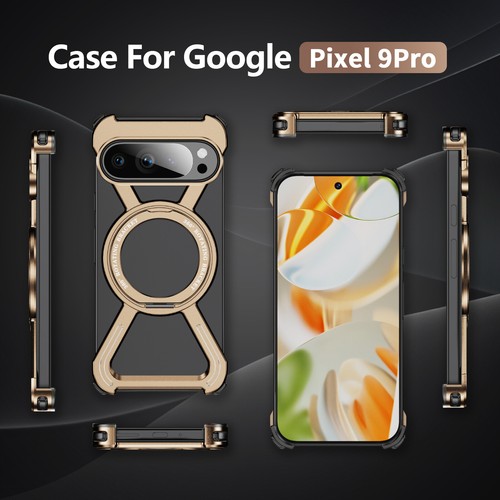 Metal Frame Magnetic Ring Stand Phone Case Cover For Google Pixel 9 Pro XL/9 Pro - 第 38/45 張圖片