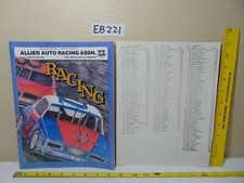 Vintage 1986 Allied Auto Racing Stock Race Car Program Magazine Souvenir