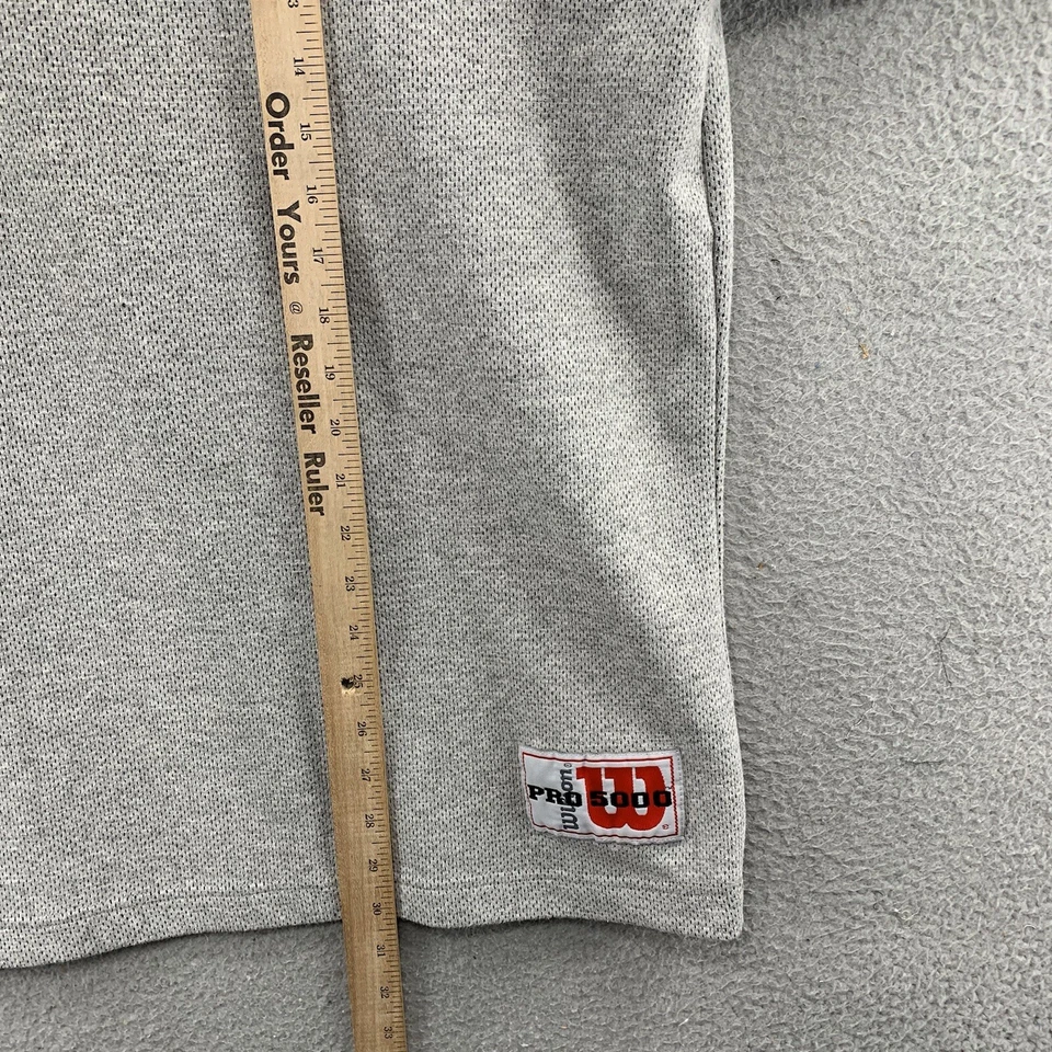 Camiseta Informal Wilson Pro 5000 Logo Vintage Años 90 Para Hombre XL Gris Forrada Negra EE. UU. Foto 4 de 4