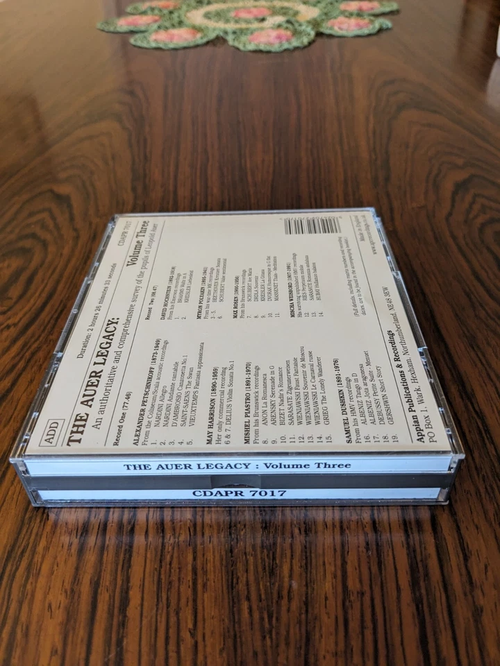 Auer наследие: том три | 2 x компакт-диск | Appain апрель | 1998 | CDAPR 7017 - Изображение 4 из 4