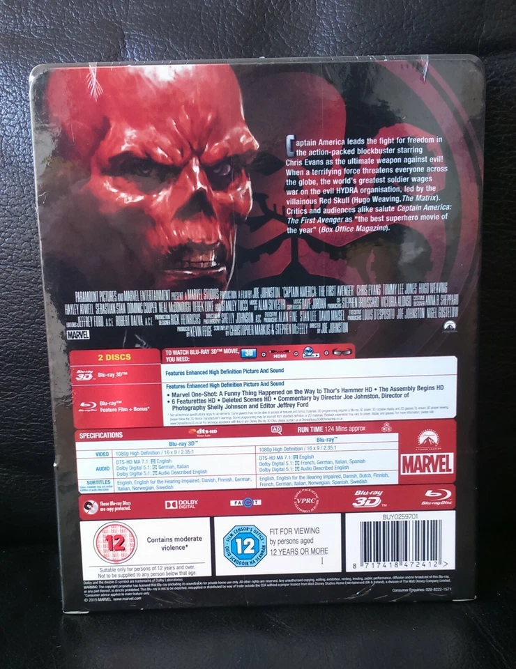 Captain America: The First Avenger - Zavvi Lenticular Steelbook - NEW & SEALED - Image 3 of 4