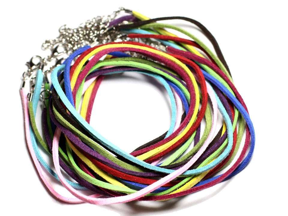 1pc - Appret Accessoire Collier Tour de Cou Suédine Daim Simili cuir Acier 304L - Photo 1/1