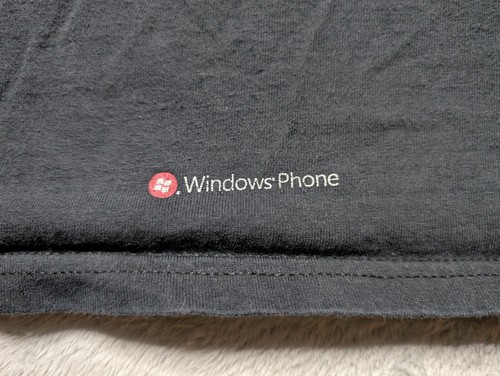Microsoft Windows Phone Employee Promo Black T-Shirt XL Tech Logo Vintage Style - Picture 3 of 7