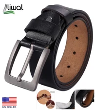 Men’s belts,Full Grain  Genuine Leather Casual Dress Jeans Belts for Men