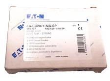 EATON MOELLER FAZ-C20/1-NA-SP CIRCUIT BREAKER DIN MOUNT 1P 20A 277VAC 167137