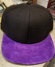Vintage Black/Purple Snap Back Hat Made in USA NEW