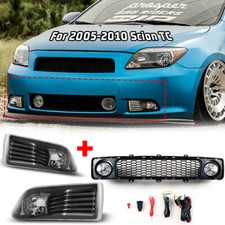 For 2005-2010 Scion Tc Smoke Fog Lights Fog Lights Bumper Grill Kit Wwiring