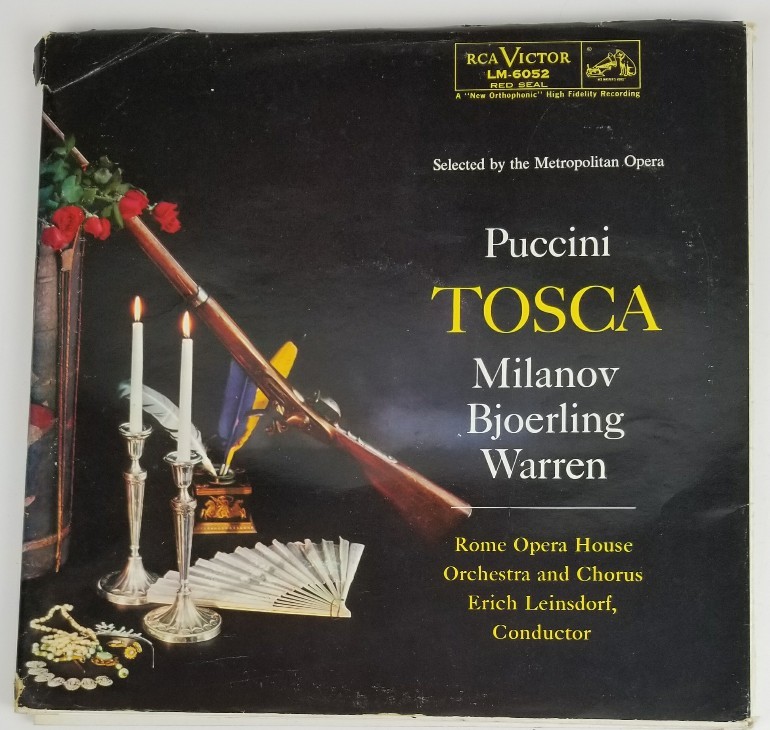 ERICH LEINSDORF Puccini TOSCA 2LP VG LSC-6052 Living Stereo SD