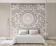 3D Gyp Relief Wallpaper Wall Mural Removable Self-adhesive Sticker470