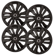 Set of (4) 15" Black Hubcap Replacements for Honda Insight 2010-2014