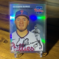 2023 TOPPS CHROME PLATINUM ANNIVERSARY ESTEBAN QUIROZ REFRACTOR PARALLEL ROOKIE