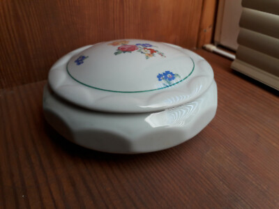 Porzellan Schale Schälchen - mit Deckel - Porcelaine Cerabel Belgien - gebraucht