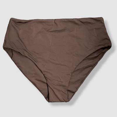 $315 Maygel Coronel Women's Brown High Waisted Bikini Bottom Swimwear Size OSX