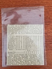 Cincinnati Red Stockings vs Kansas City Cowboys 1889 Baseball Box Score April 30