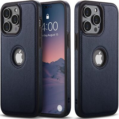 Shockproof Protective Leather Case For iPhone 17 16 15 14 Plus 13 12 11 Pro Max