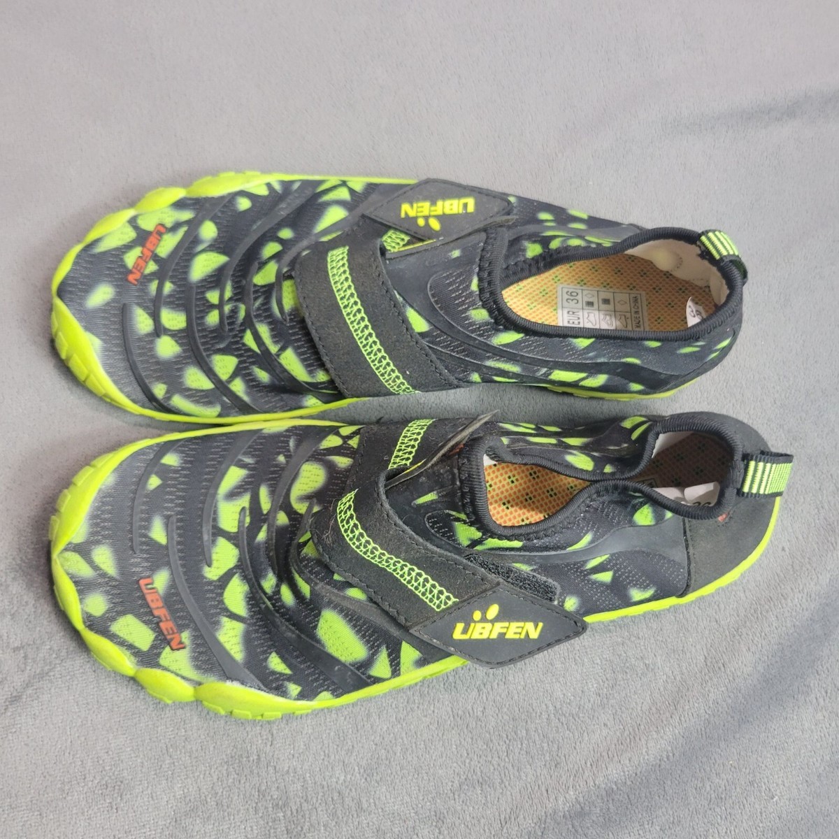 Ubfen Kids Water Shoes Quick-Dry Aqua Socks Anti-Slip Barefoot Swim Shoes  Size