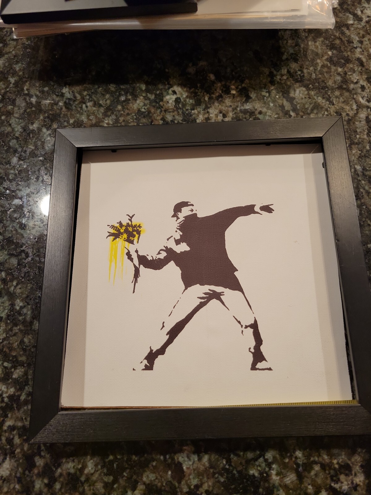 Banksy Flower Thrower Anarchist Street Art Graffiti 8 1/2 x 8 1/2