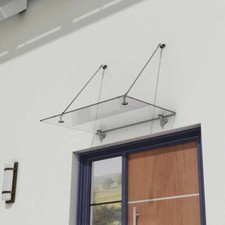 Durovin Glass Canopy Rain Shelter Porch to Sun Shade Cover Clear 1200-2000mm