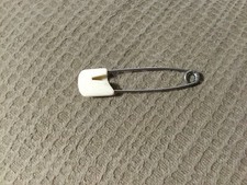 Vintage Baby Cloth Diaper Pin White