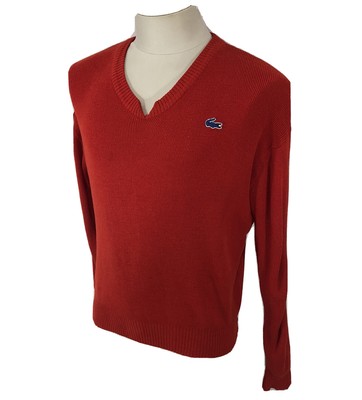 Vintage 70s Izod Lacoste Red Sweater 