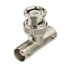 BNC Tee Adapter 2-Pack Male to Dual Female Splitter for CCTV