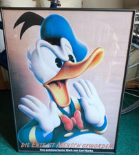 Die Ente ist Mensch geworden, Carl Barks Plakat von Helnwein, Rahmen, Glas, Köln