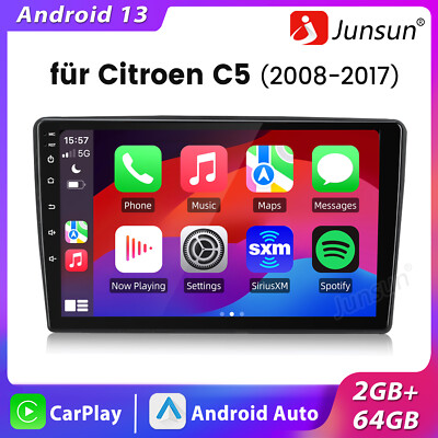 64G Carplay Autoradio Für Citroen C5 2008-2016 Android 15 GPS Nav WIFI BT SWC FM