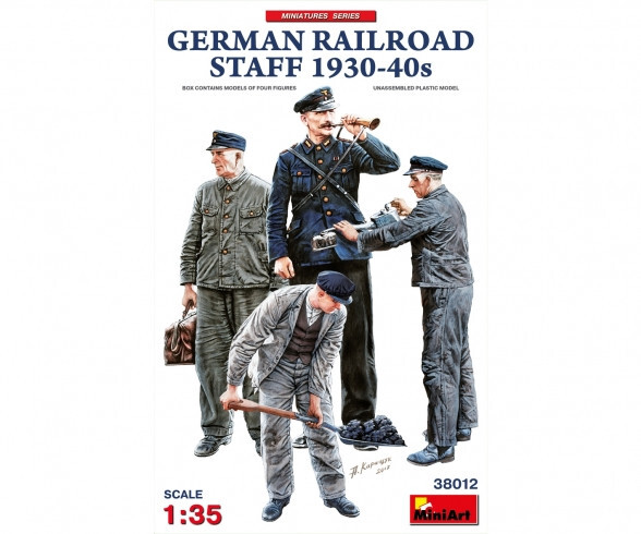 Miniart 550038012 Figuren Zivilisten 1:35 Deutsche Bahnarbeiter 1930-40 (4)-image