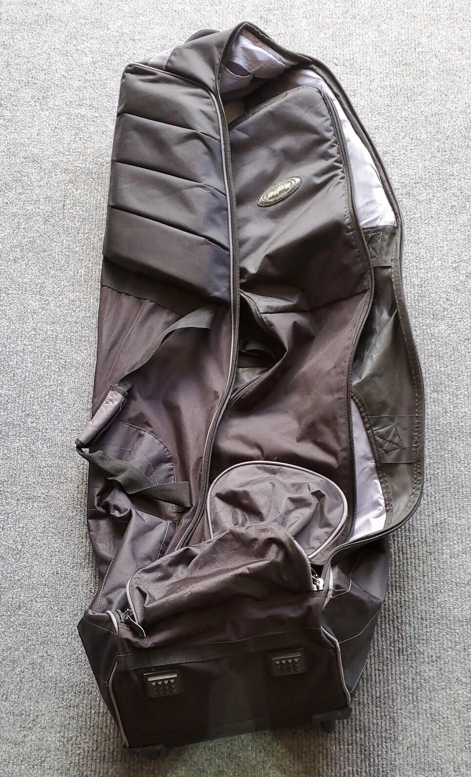 Bag Boy T700 Black Golf Club Bag WheeledTravel Cover Padded Top eBay