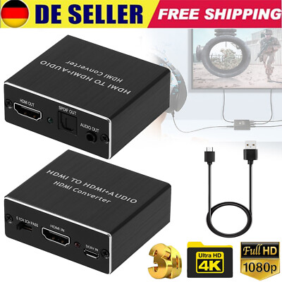 HDMI Audio Extractor 4K*2K 3D Dolby Digital Optischer Splitter Adapter 5.1 DE