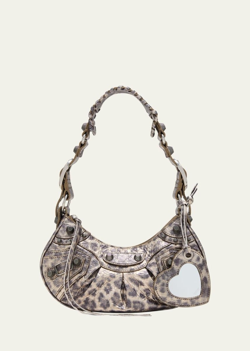 ショルダーバッグ・ポシェット BALENCIAGA LE CAGOLE XS SHOULDER BAG LLIZED LEOPARD Balenciaga LE CAGOLE XS Metallic Leopard Stud Shoulder