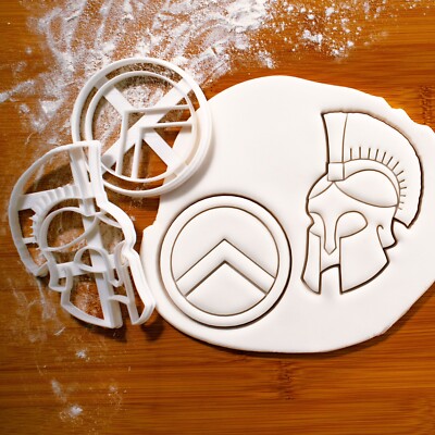 Spartanischer Helm & Schild Keksausstecher - Altgriechenland Sparta Militärsoldat