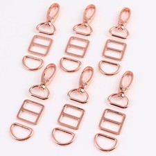 3/4 Inch Purse Hardware 18pcs Swivel Clasp Rose Gold Keychain Clips