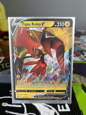 tapu koko v pokemon card value 072/202 Mint / near mint condition trading card Tapu Koko V - SWSH05: