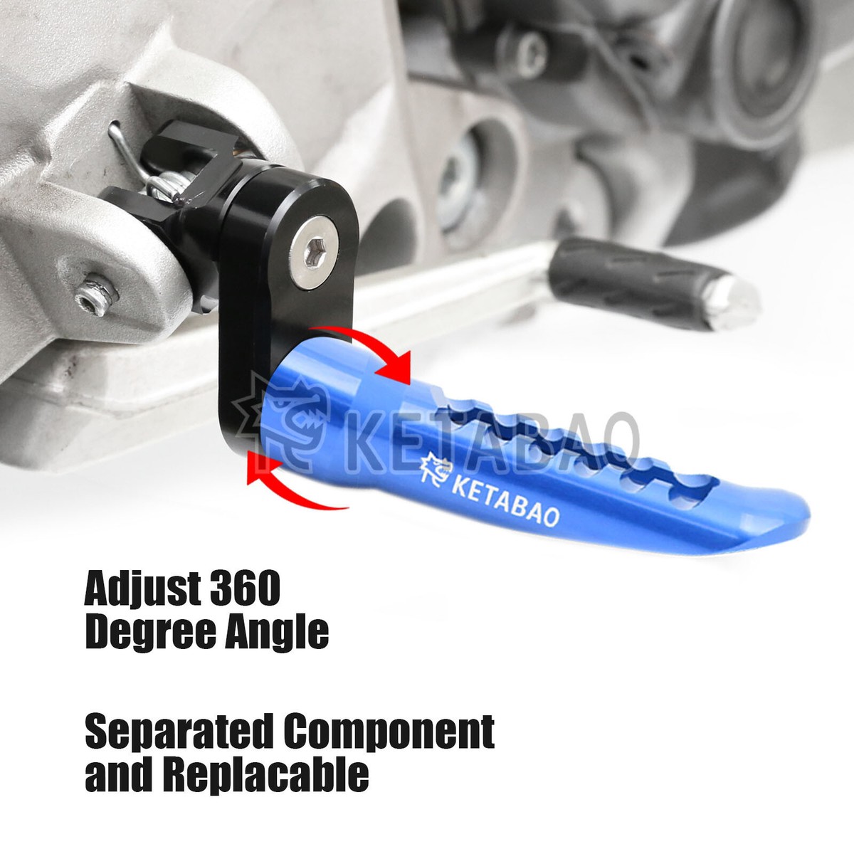 Blue 25mm Extended Front Foot Pegs BOB For Kawasaki Ninja ZX